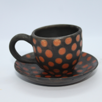Terracotta Dot Espresso Cup handmade African product at Naskia Handmade